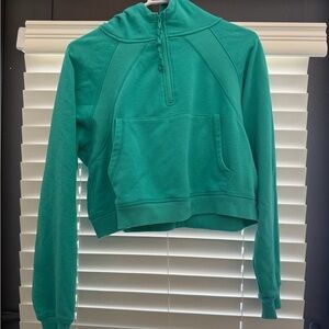 Forever 21 Teal Cropped Hoodie